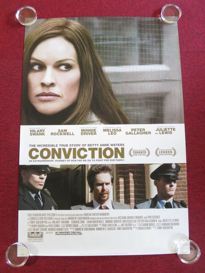 CONVICTION US ONE SHEET ROLLED POSTER SAM ROCKWELL HILARY SWANK 2010 Rendezvous Cinema Movie posters
