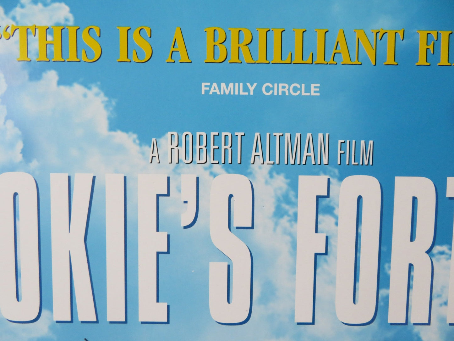 COOKIE'S FORTUNE VHS VIDEO POSTER GLENN CLOSE JULIANNE MOORE 1999 Rendezvous Cinema Movie posters