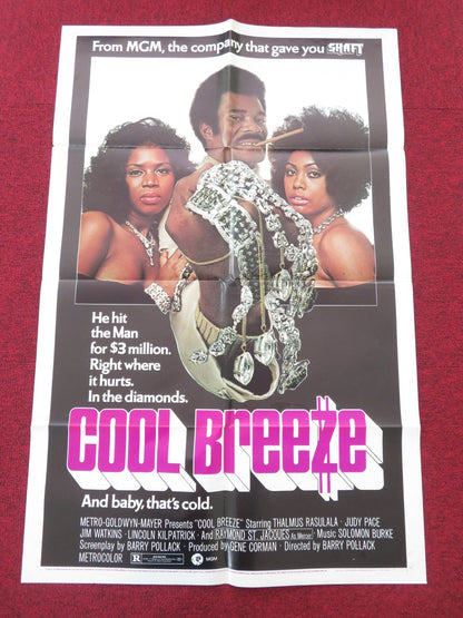 Cool Breeze - b Folded US One Sheet Poster Thalmus Rasulala Judy Pace 1972 Movie posters
