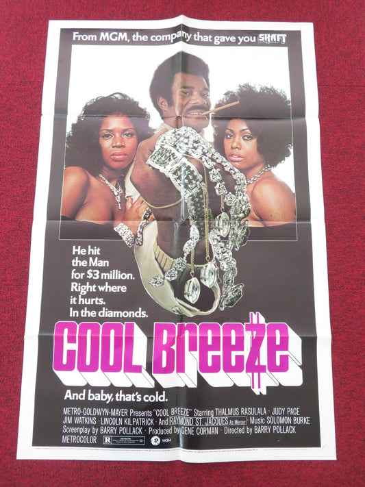 Cool Breeze - b Folded US One Sheet Poster Thalmus Rasulala Judy Pace 1972 Movie posters