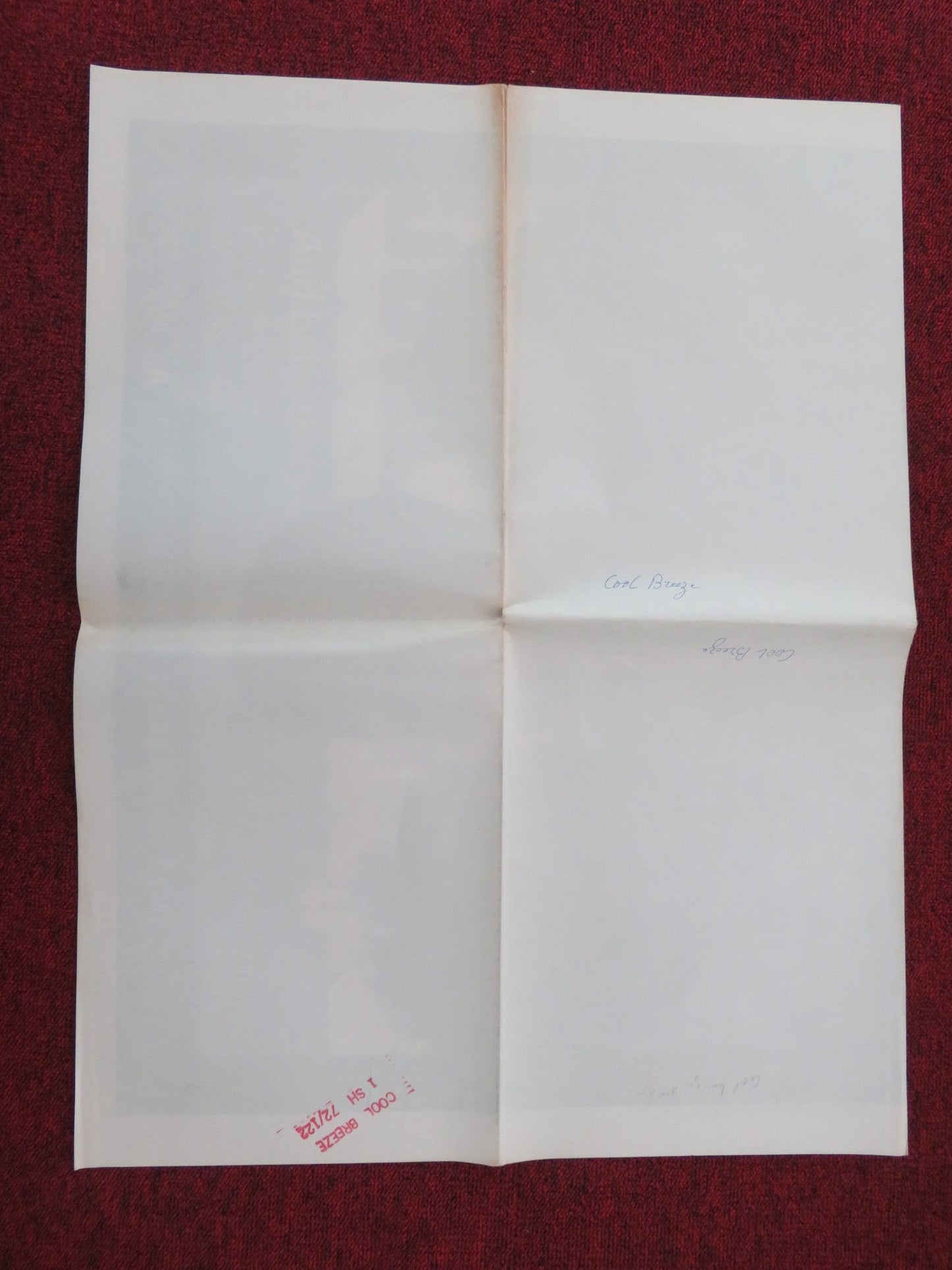 Cool Breeze - b Folded US One Sheet Poster Thalmus Rasulala Judy Pace 1972 Movie posters