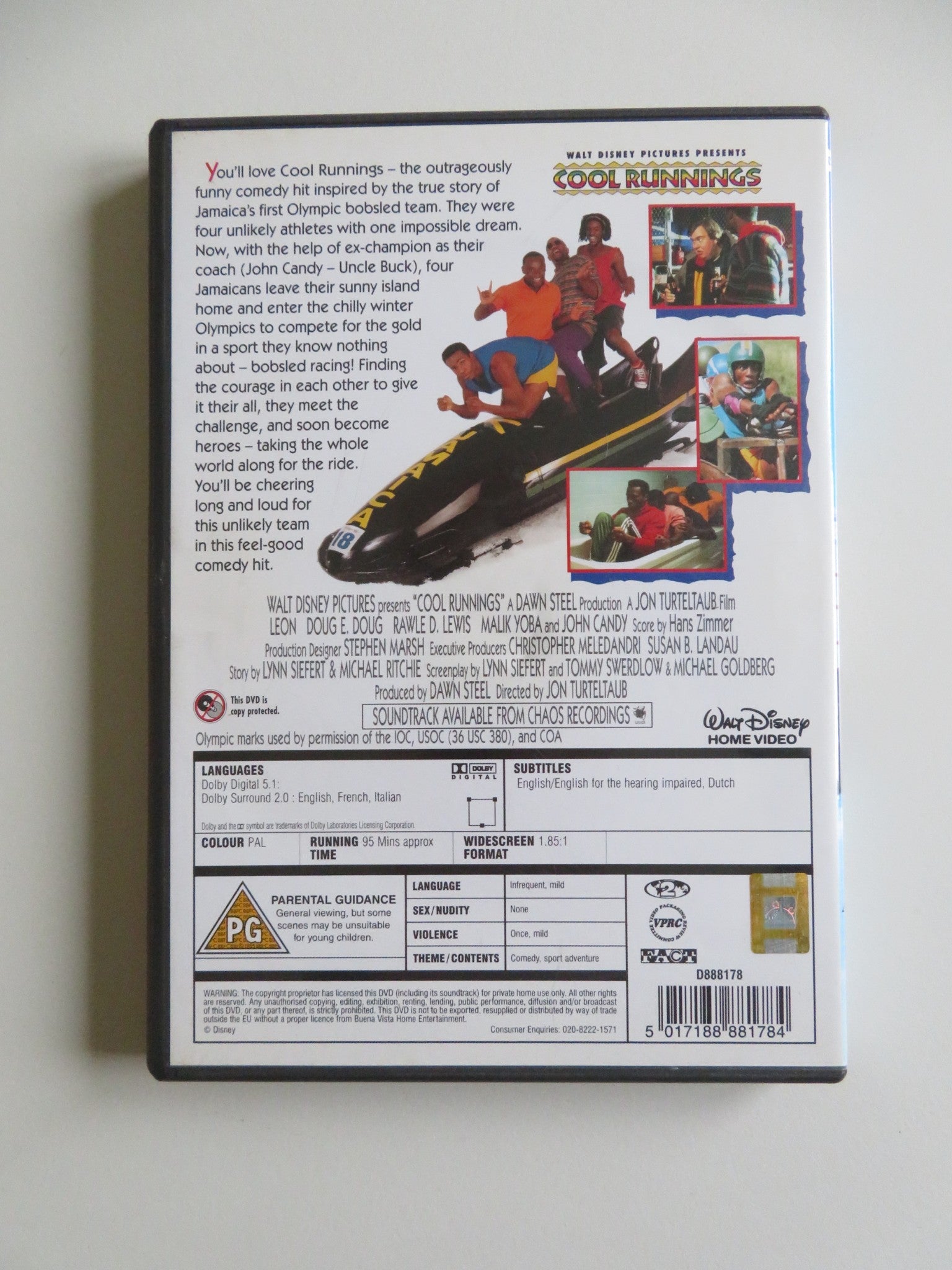 COOL RUNNINGS (DVD) DISNEY JOHN CANDY LEON DOUG E. DOUG 1999 REGION 2 Movie posters