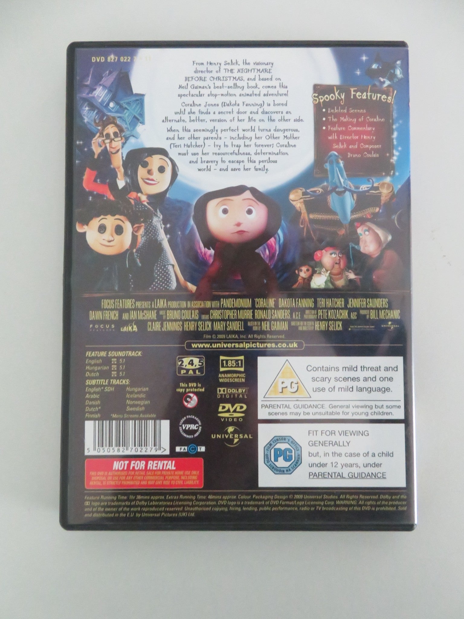 Coraline (DVD) Dakota Fanning Teri Hatcher 2009 Region 2, 4, 5 Movie posters