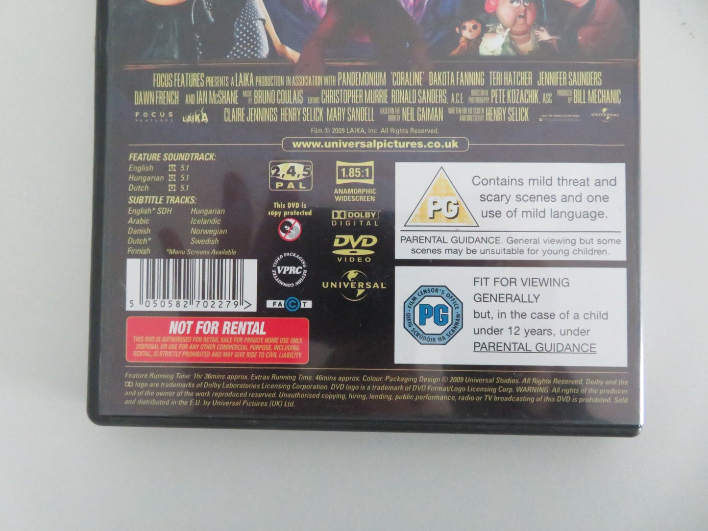 Coraline (DVD) Dakota Fanning Teri Hatcher 2009 Region 2, 4, 5 Movie posters