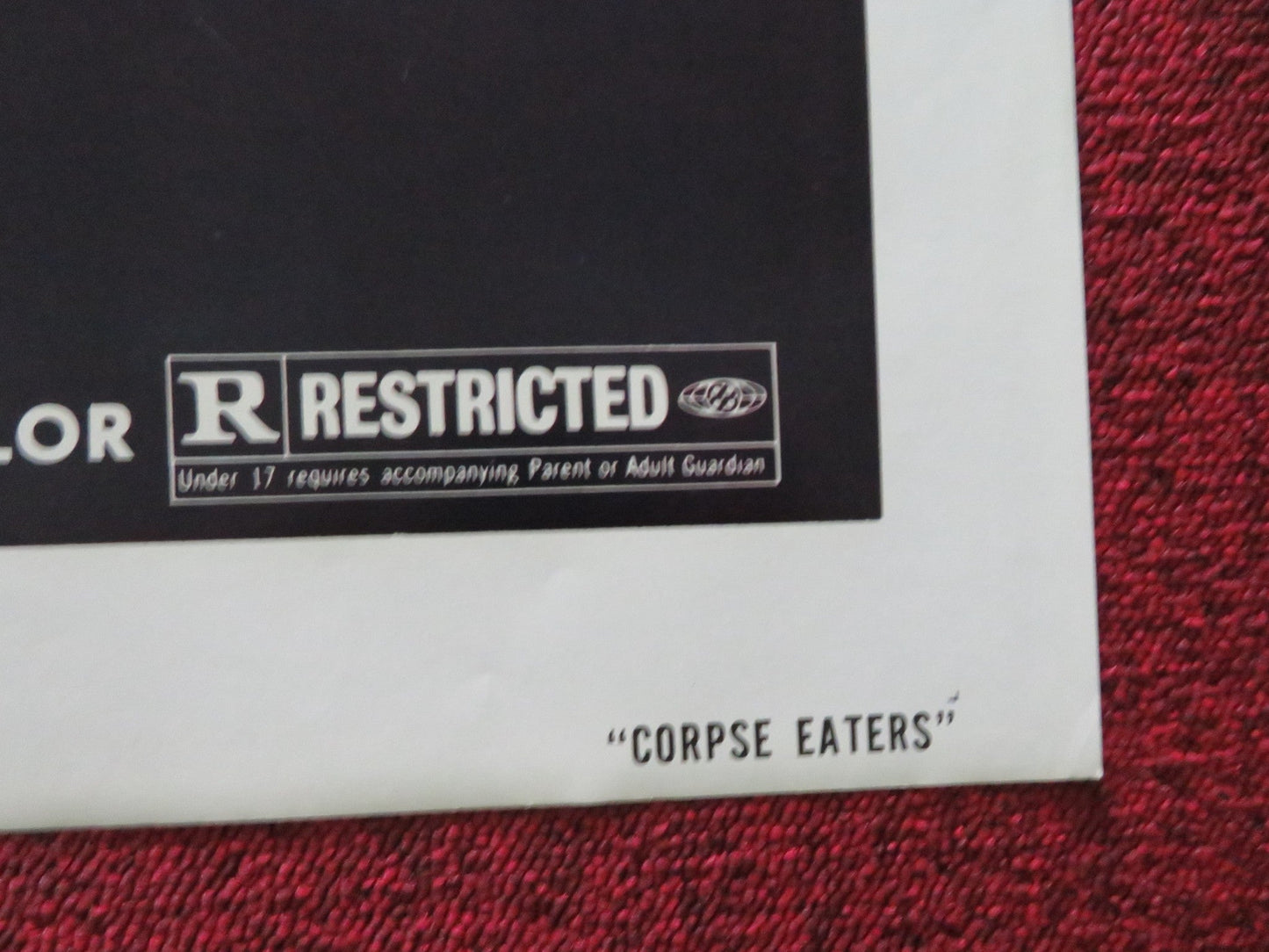 CORPSE EATERS FOLDED US ONE SHEET POSTER MICHAEL HOPKINS ED LEBRETON 1974 Movie posters