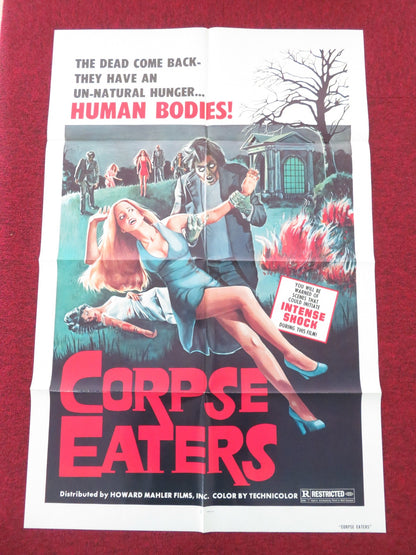 Corpse Eaters Folded US One Sheet Poster Michael Hopkins Ed LeBreton 1974 Movie posters