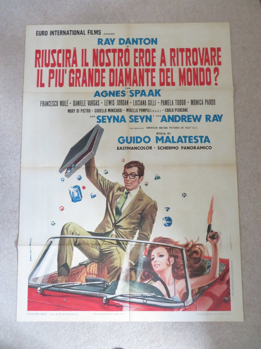 CORRI, CORRI...JIMMY LOGAN ITALIAN 2 FOGLIO POSTER RAY DANTON AGNES SPAAK 1971 Rendezvous Cinema Movie posters