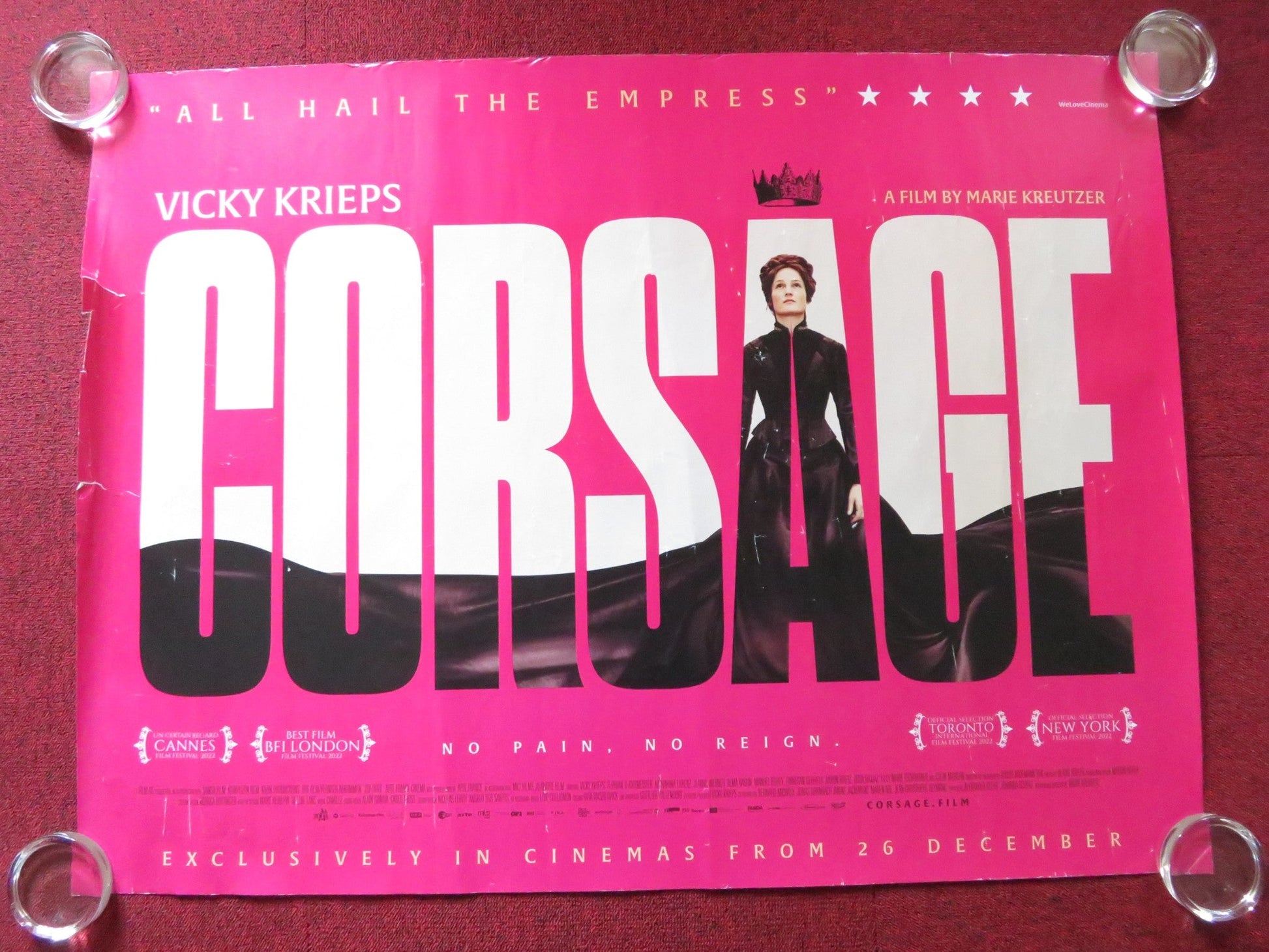 CORSAGE UK QUAD ROLLED POSTER VICKY KRIEPS FLORIAN TEICHTMEISTER 2022 Rendezvous Cinema Movie posters