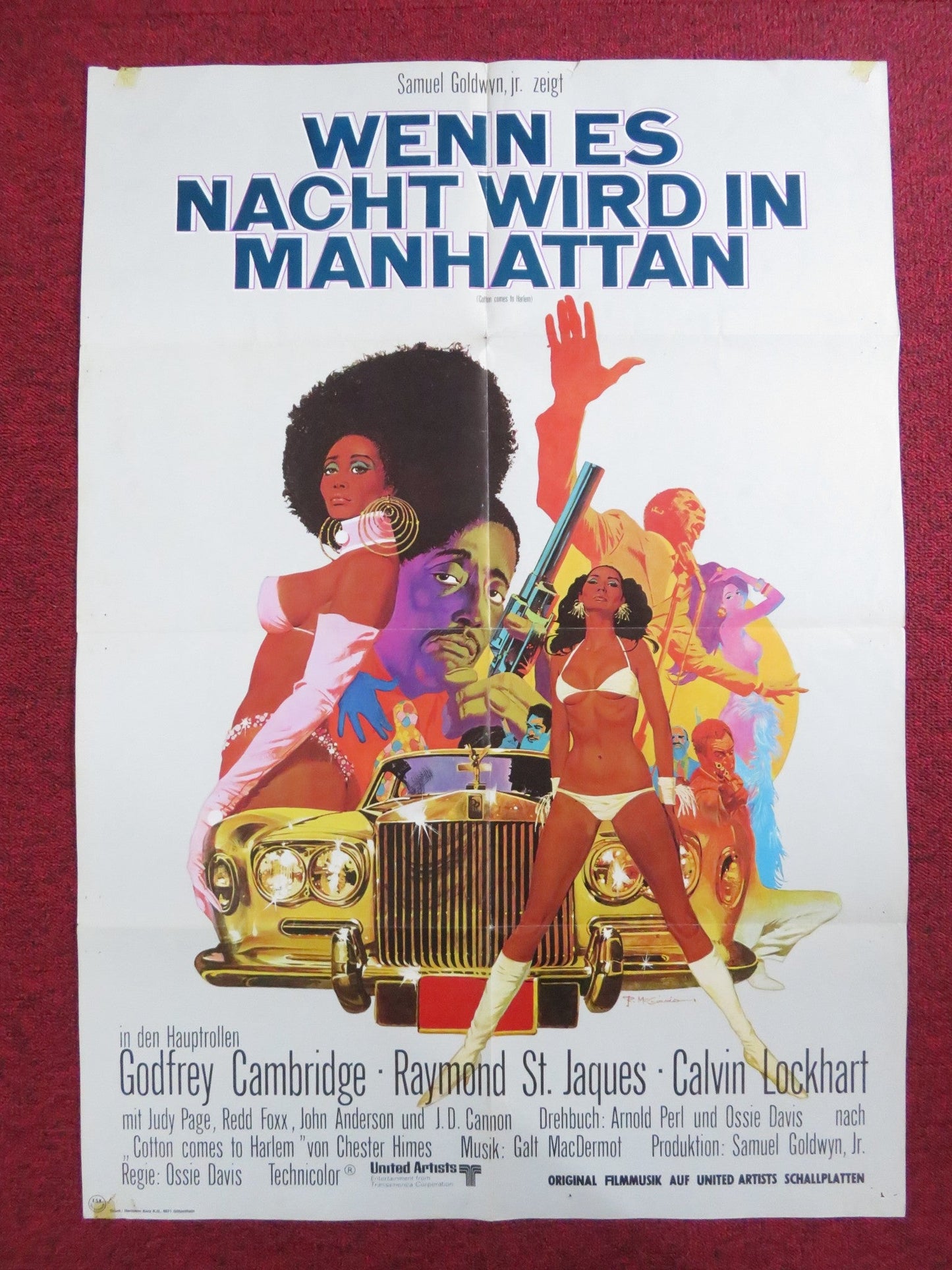 COTTON COMES TO HARLEM GERMAN A1 POSTER FOLDED GODFREY CAMBRIDGE 1971 Rendezvous Cinema Movie posters