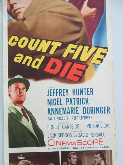 Count Five and Die US Insert Poster Jeffrey Hunter Nigel Patrick 1958 Movie posters