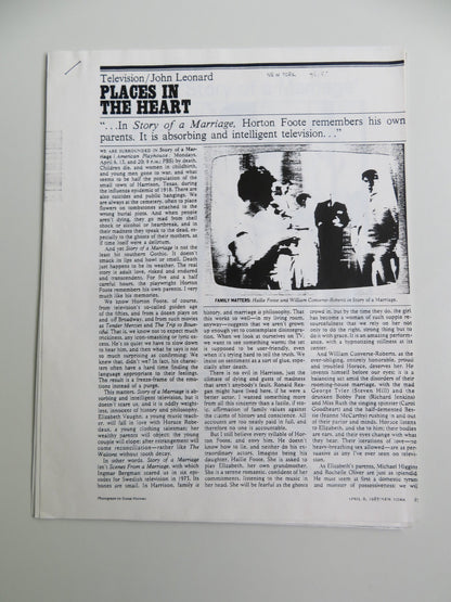 COURTSHIP PRESS KIT 1987 WILLIAM CONVERSE - ROBERTS HALLIE FOOTE Movie posters
