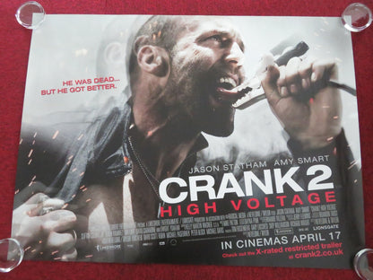 CRANK 2: HIGH VOLTAGE UK QUAD ROLLED POSTER JASON STATHAM AMY SMART 2009 Movie posters