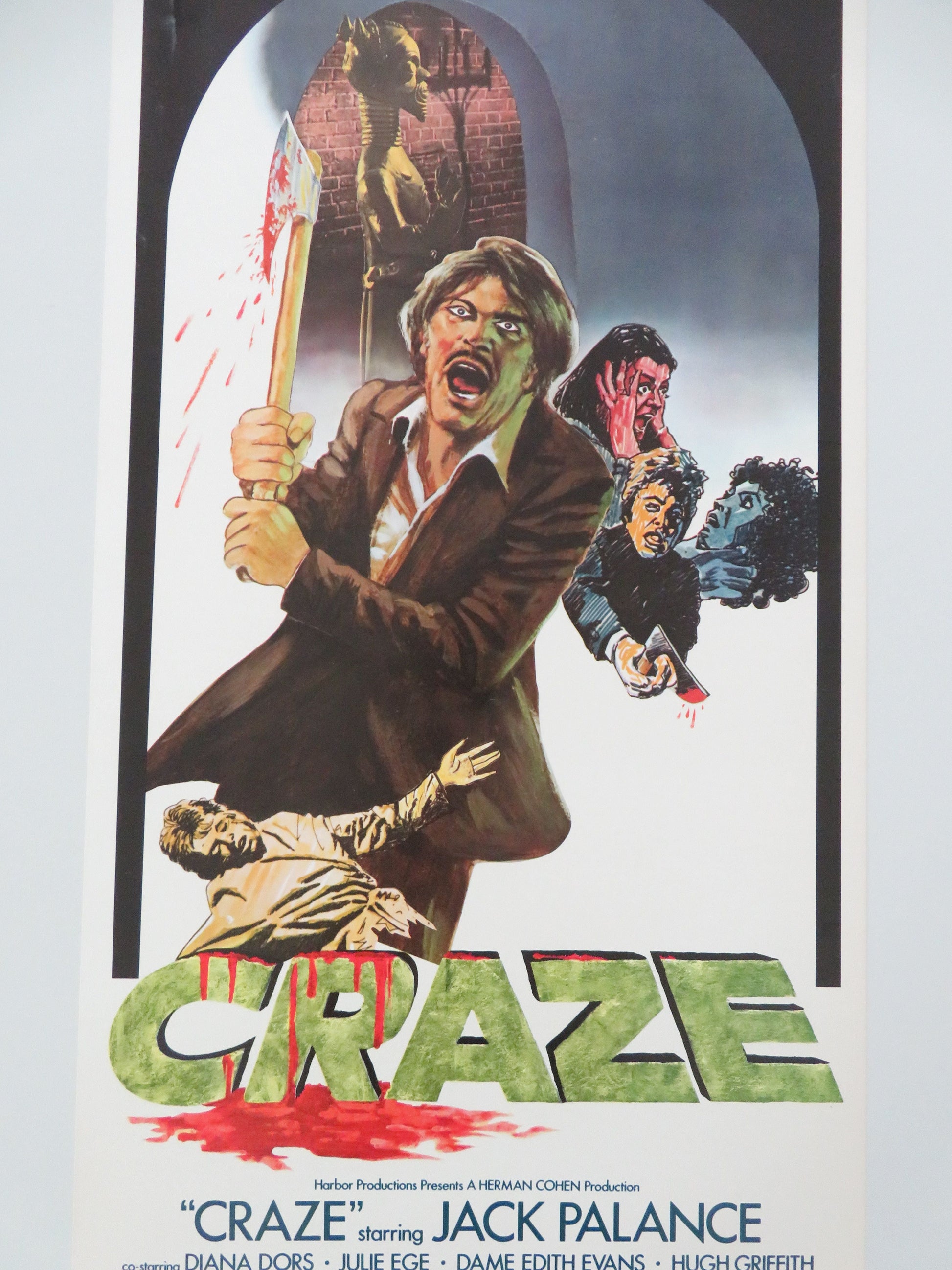 Craze US Insert Poster Jack Palance Diana Dors 1974 Movie posters