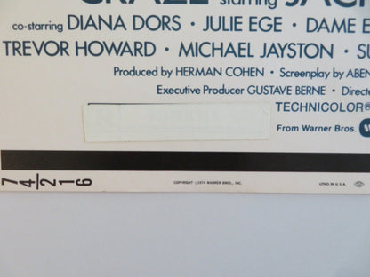 CRAZE US INSERT POSTER JACK PALANCE DIANA DORS 1974 Rendezvous Cinema Movie posters