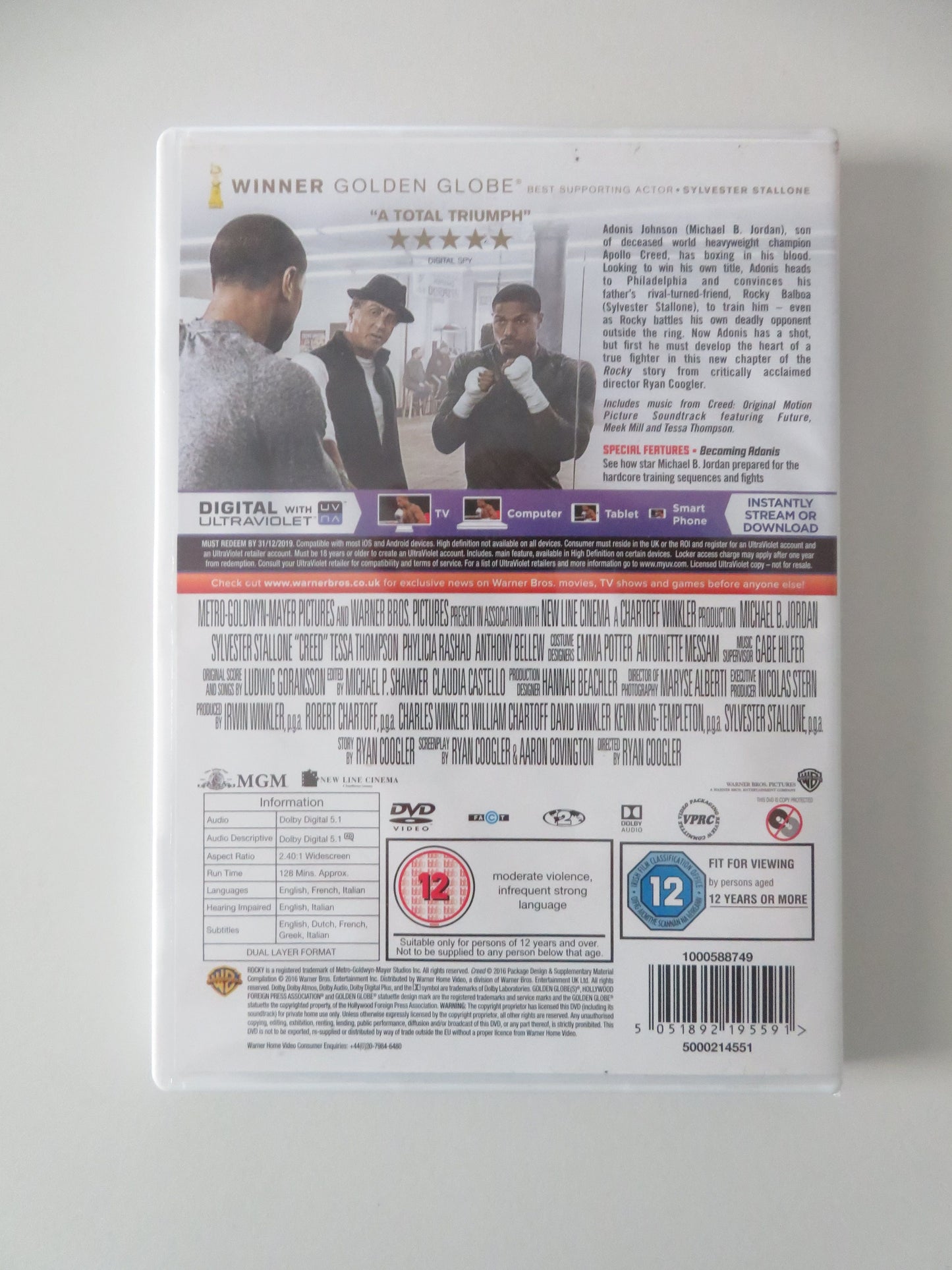 Creed (DVD) Michael B. Jordan Sylvester Stallone 2015 Region 2 Movie posters