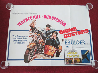 Crime Busters + Mayday ay 40,000 Feet! UK Quad Rolled Poster Bud Spencer 1977 Movie posters