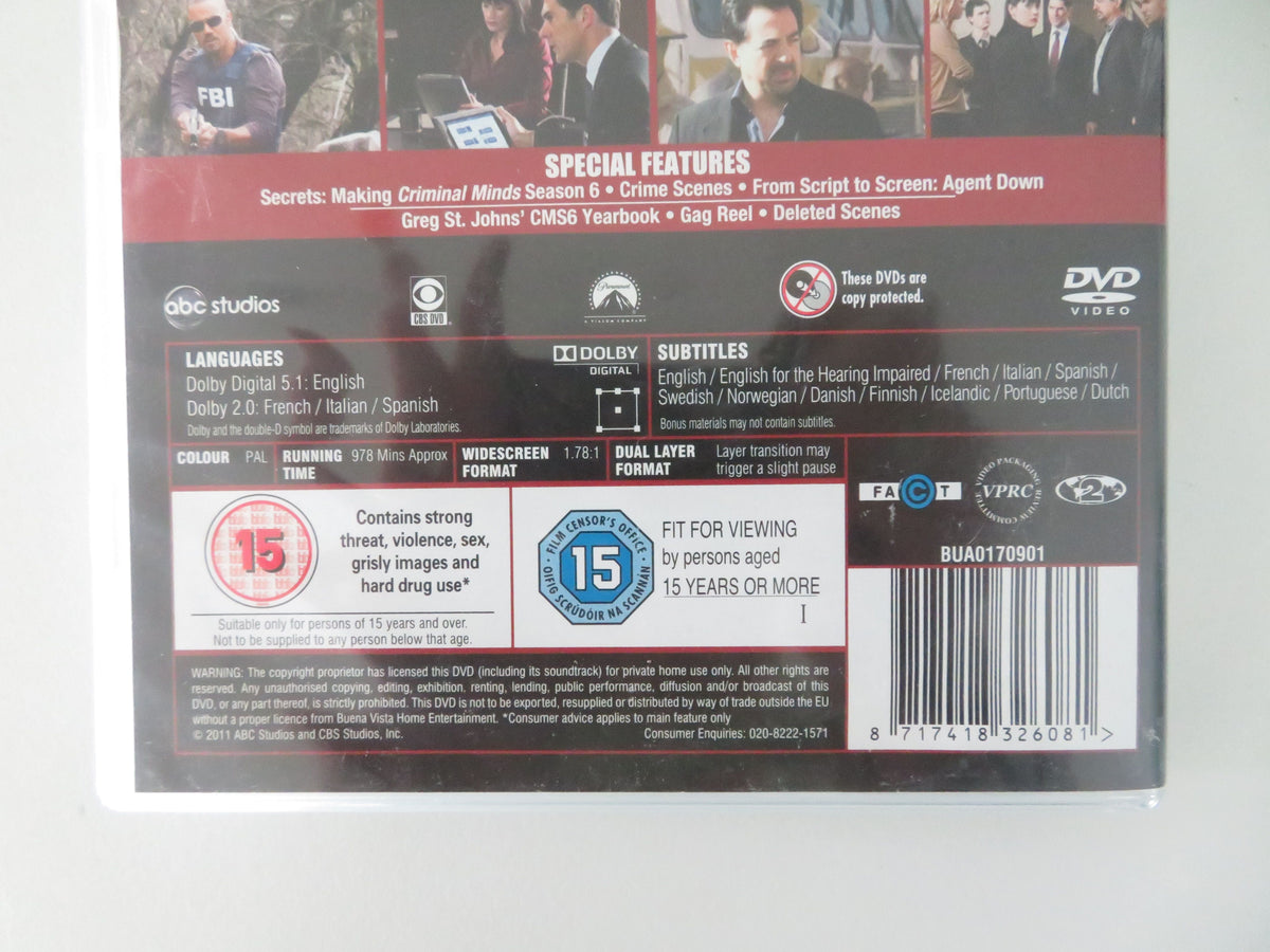 Criminal Minds - Season 6 (DVD) Kirsten Vangsness 2010 Region 2 Movie posters