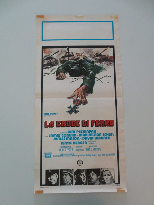 CROSS OF IRON ITALIAN LOCANDINA POSTER JAMES COBURN JAMES MASON 1977 Movie posters