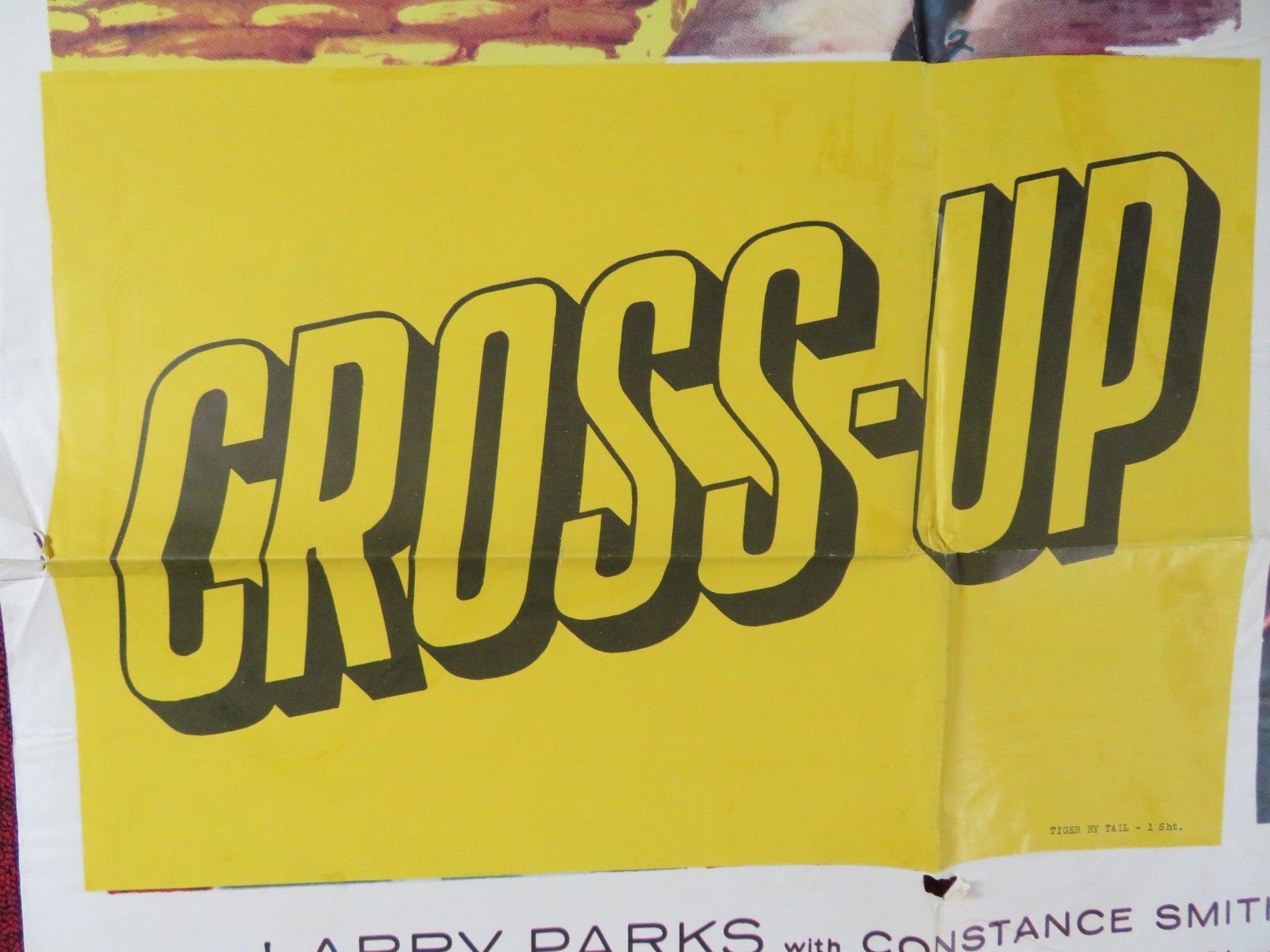 CROSS - UP / TIGER BY THE TAIL FOLDED US ONE SHEET POSTER LARRY PARKS 1958 Rendezvous Cinema Movie posters