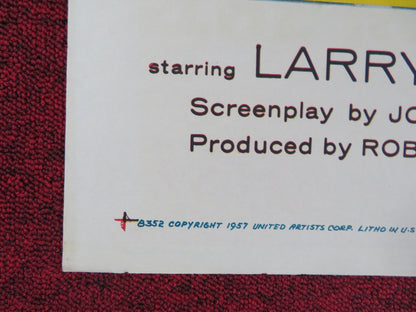 CROSS - UP / TIGER BY THE TAIL FOLDED US ONE SHEET POSTER LARRY PARKS 1958 Rendezvous Cinema Movie posters