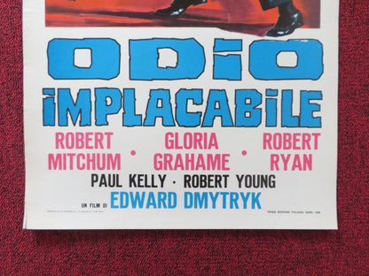 CROSSFIRE ITALIAN LOCANDINA POSTER ROBERT MITCHUM ROBERT RYAN R1966 Rendezvous Cinema Movie posters