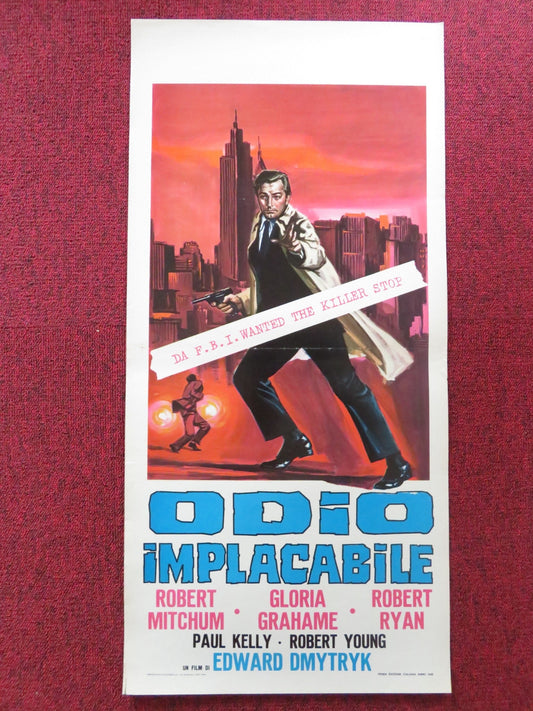 CROSSFIRE ITALIAN LOCANDINA POSTER ROBERT MITCHUM ROBERT RYAN R1966 Rendezvous Cinema Movie posters