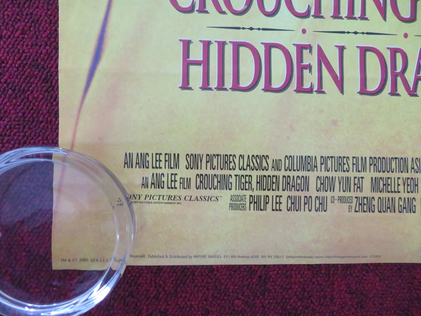 CROUCHING TIGER, HIDDEN DRAGON - B POSTER ROLLED CHOW YUN - FAT YEOH 2000 Movie posters