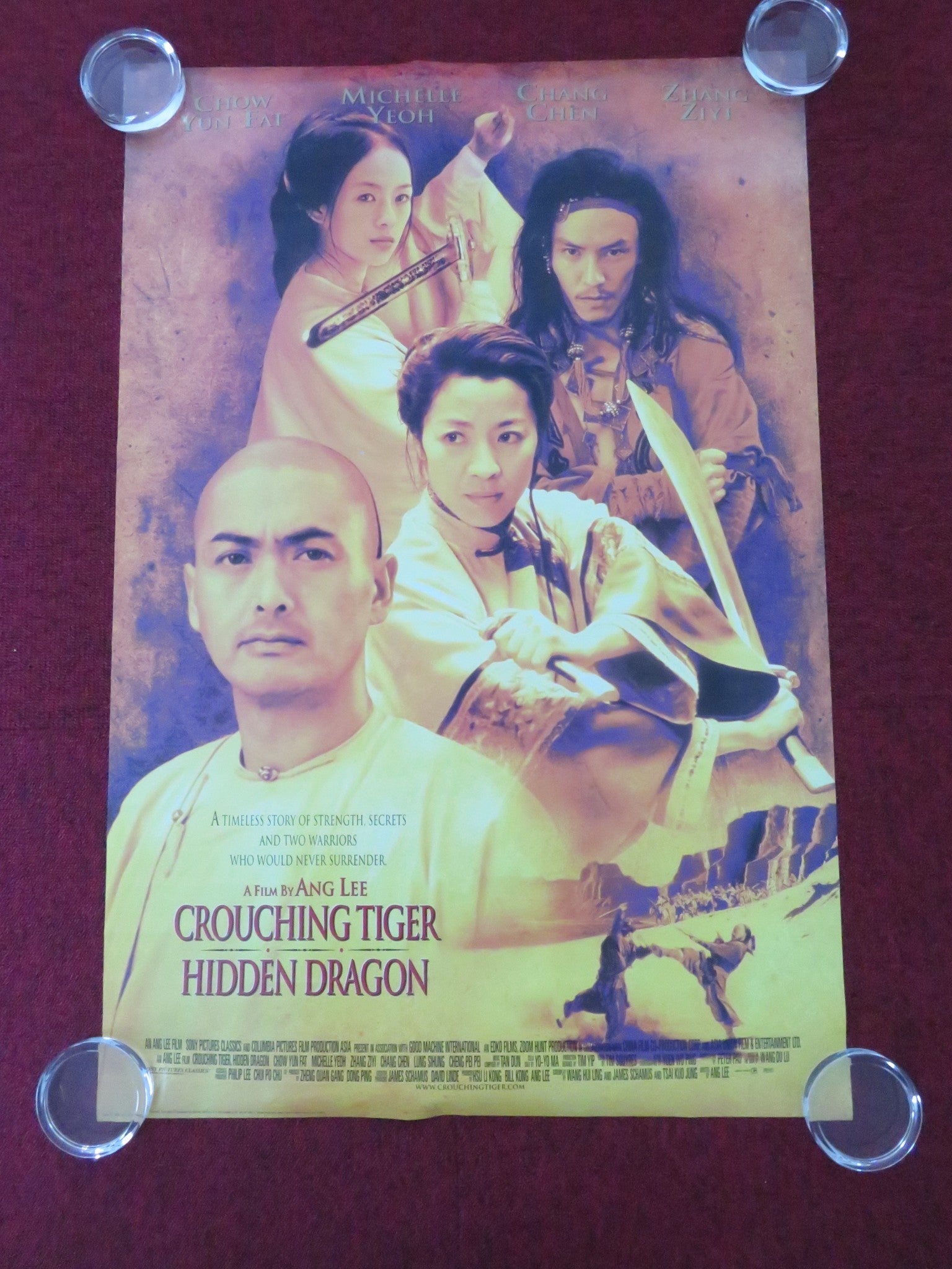 CROUCHING TIGER, HIDDEN DRAGON - B POSTER ROLLED CHOW YUN - FAT YEOH 2000 Movie posters