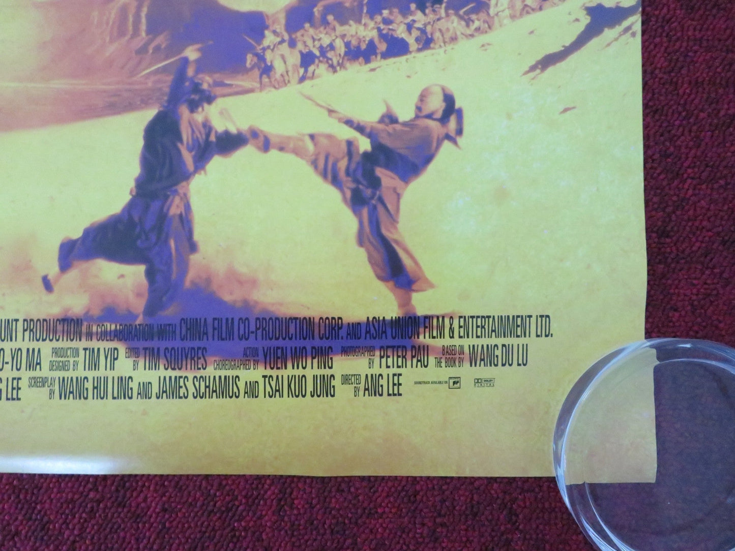 CROUCHING TIGER, HIDDEN DRAGON - B POSTER ROLLED CHOW YUN - FAT YEOH 2000 Movie posters