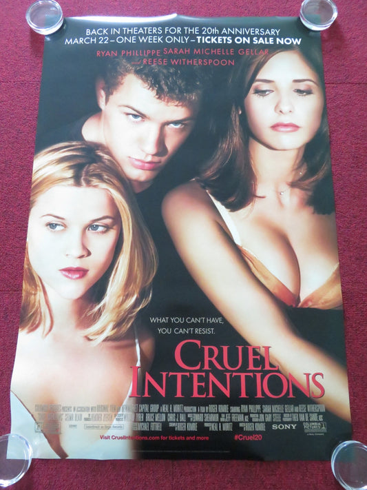 CRUEL INTENTIONS 20TH ANNV. US ONE SHEET ROLLED POSTER SARAH M. GELLAR 2019 Rendezvous Cinema Movie posters