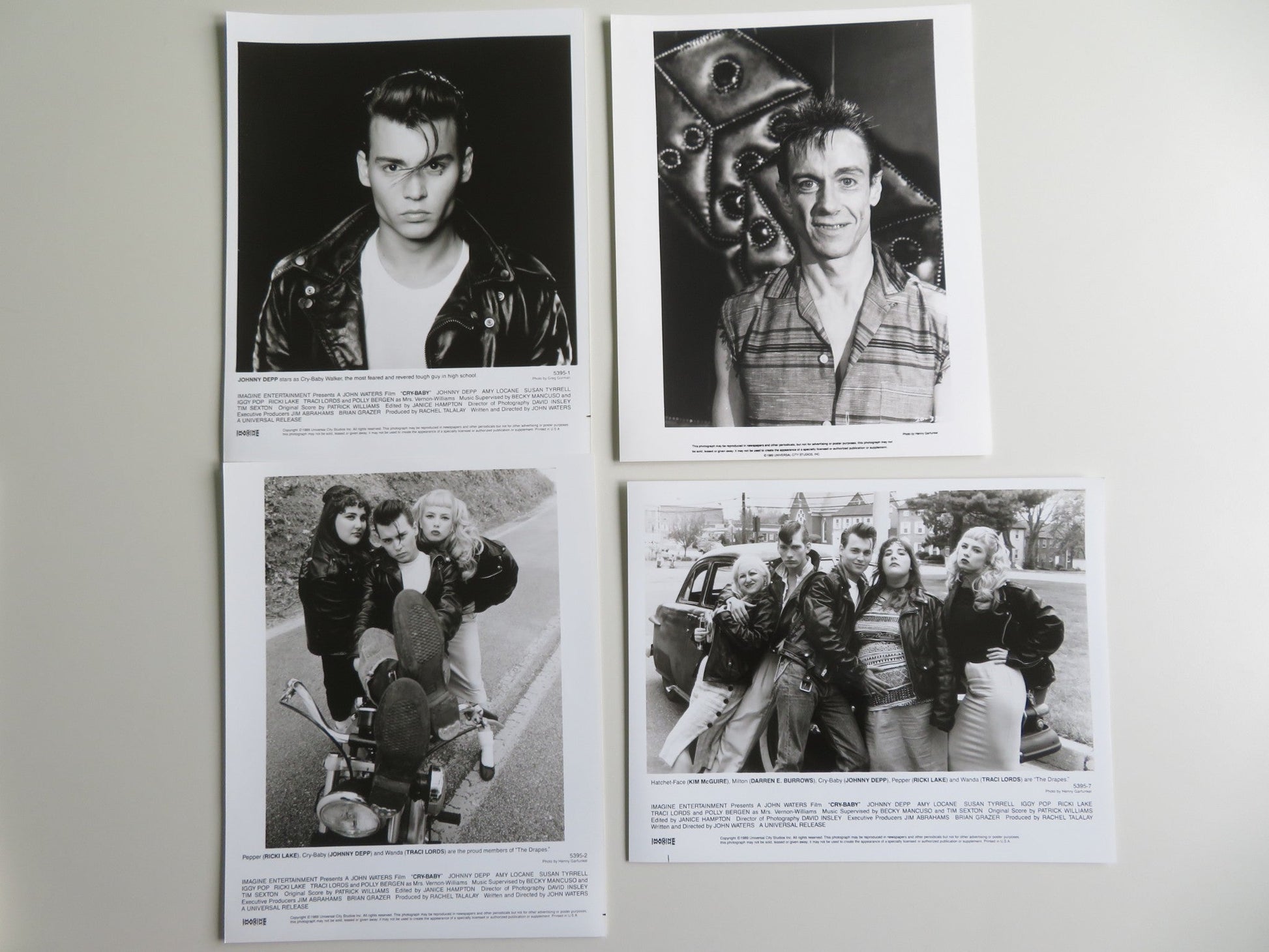 CRY - BABY PRESS KIT 1990 JOHNNY DEPP IGGY POP RICKI LAKE WILLEM DAFOE Movie posters