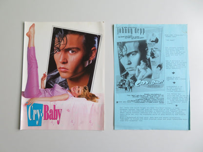 CRY - BABY PRESS KIT 1990 JOHNNY DEPP IGGY POP RICKI LAKE WILLEM DAFOE Movie posters