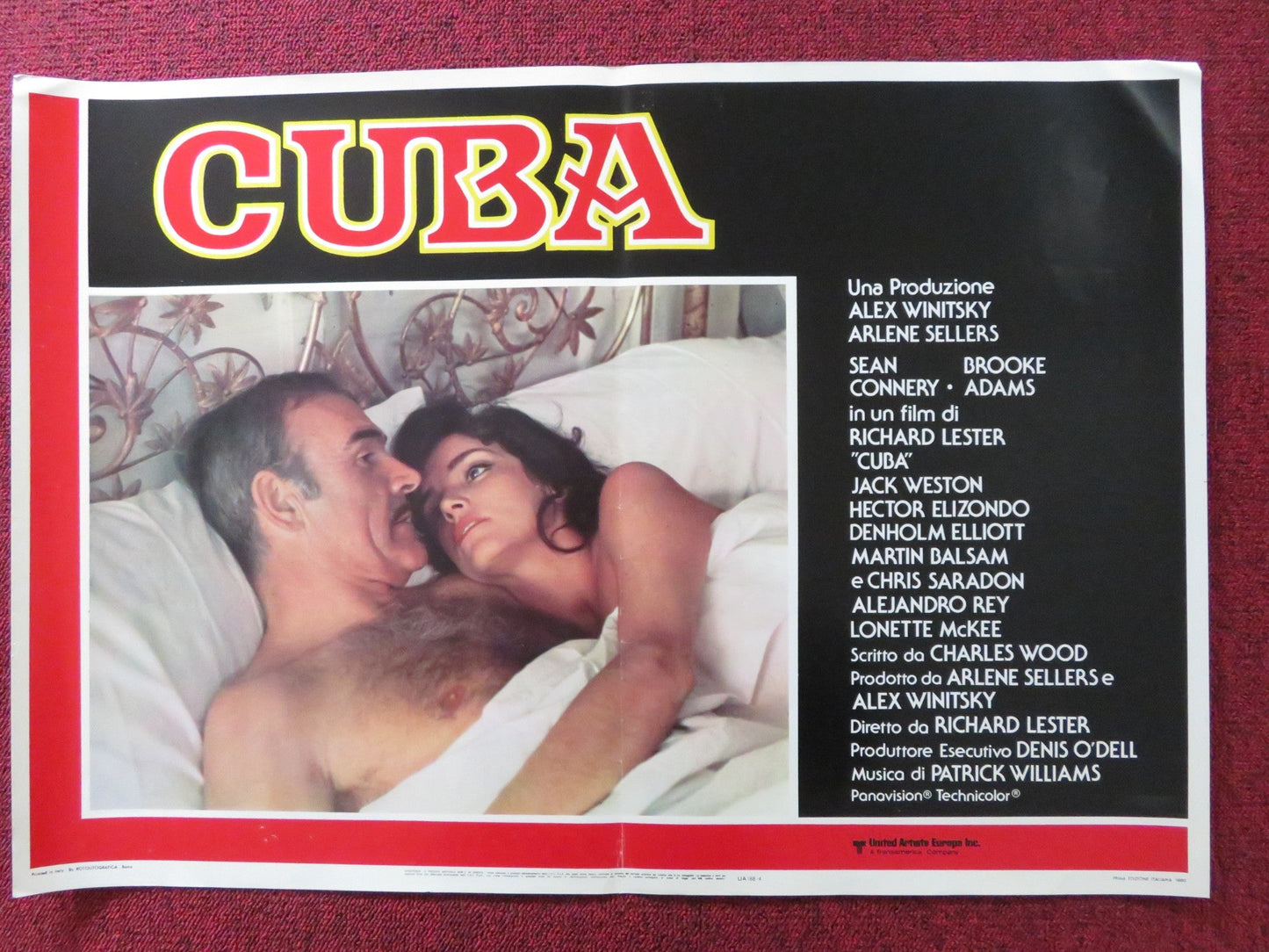 CUBA - D ITALIAN FOTOBUSTA POSTER SEAN CONNERY BROOKE ADAMS 1979 Rendezvous Cinema Movie posters