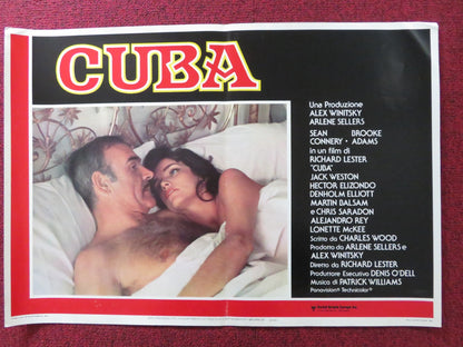 CUBA - D ITALIAN FOTOBUSTA POSTER SEAN CONNERY BROOKE ADAMS 1979 Rendezvous Cinema Movie posters