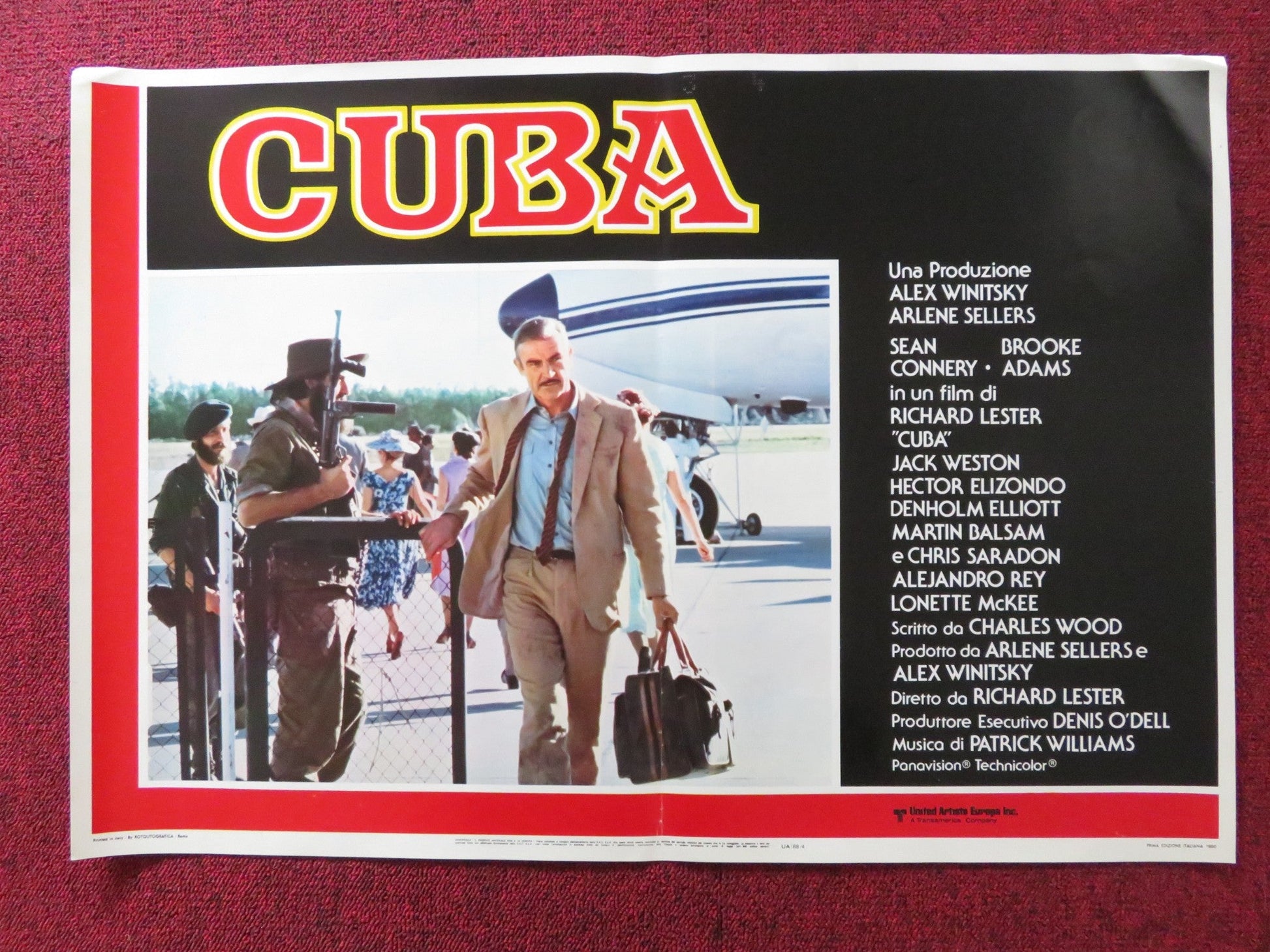 CUBA - E ITALIAN FOTOBUSTA POSTER SEAN CONNERY BROOKE ADAMS 1979 Rendezvous Cinema Movie posters