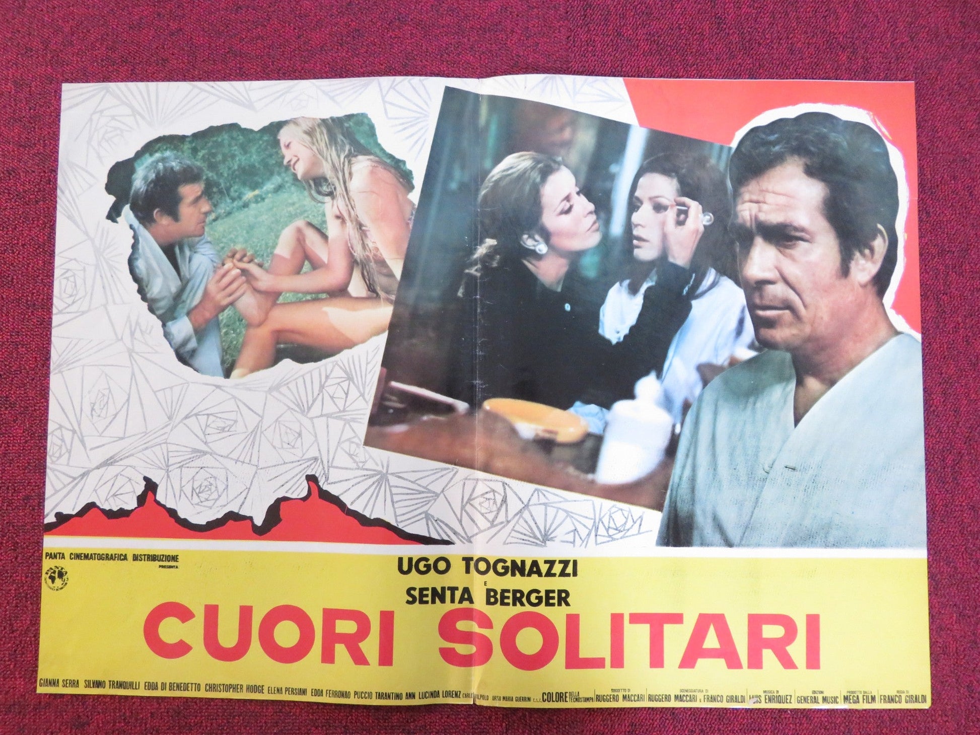 CUORI SOLITARI - A ITALIAN FOTOBUSTA POSTER UGO TOGNAZZI SENTA BERGER 1970 Rendezvous Cinema Movie posters