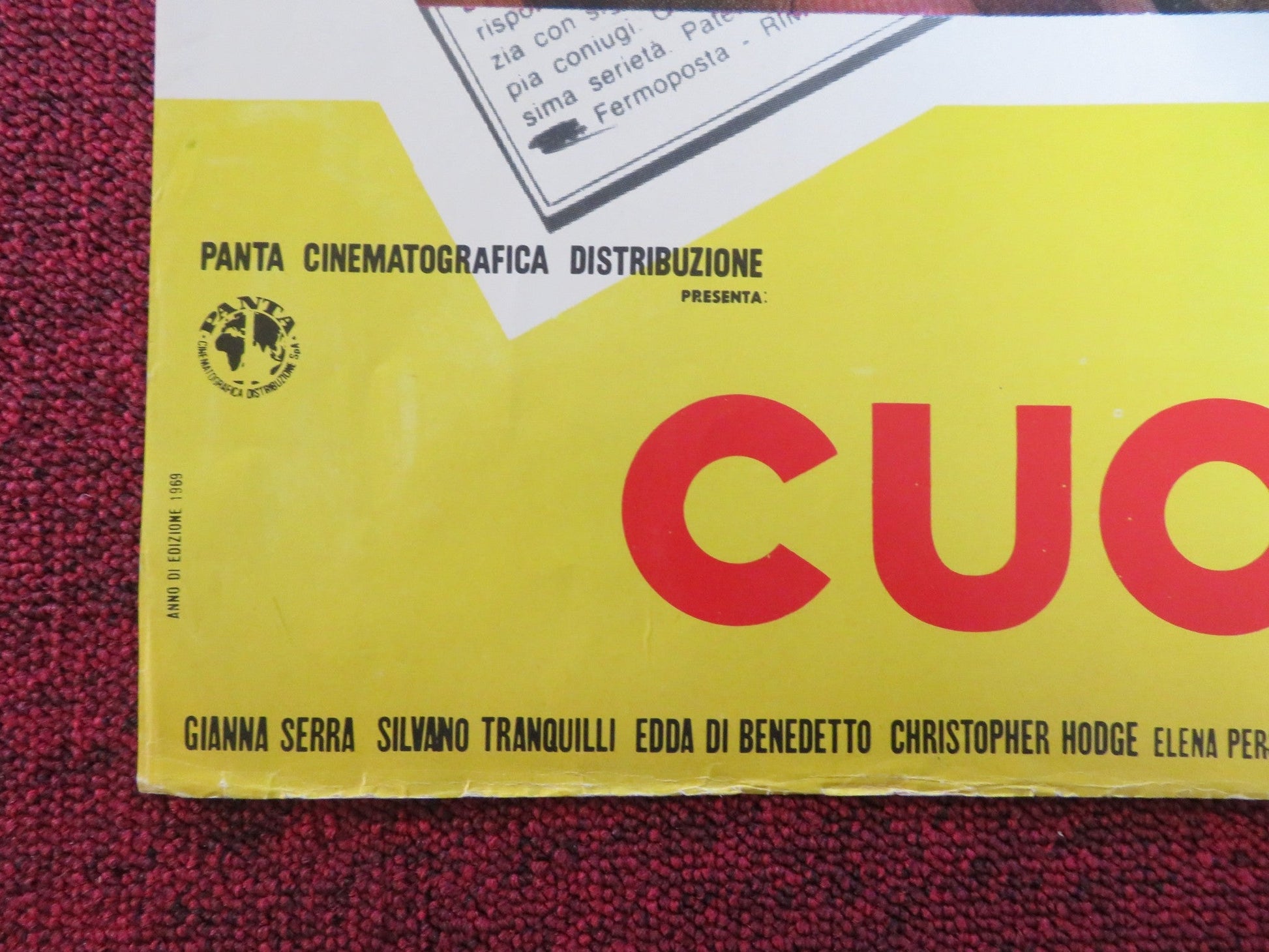 CUORI SOLITARI - C ITALIAN FOTOBUSTA POSTER UGO TOGNAZZI SENTA BERGER 1970 Rendezvous Cinema Movie posters