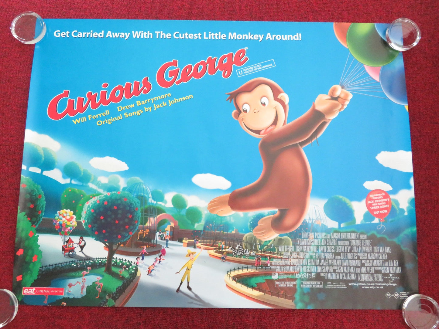 CURIOUS GEORGE - B UK QUAD ROLLED POSTER WILL FERRELL DREW BARRYMORE 2006 Movie posters