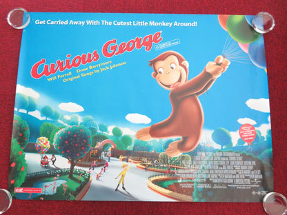 CURIOUS GEORGE - B UK QUAD ROLLED POSTER WILL FERRELL DREW BARRYMORE 2006 Movie posters