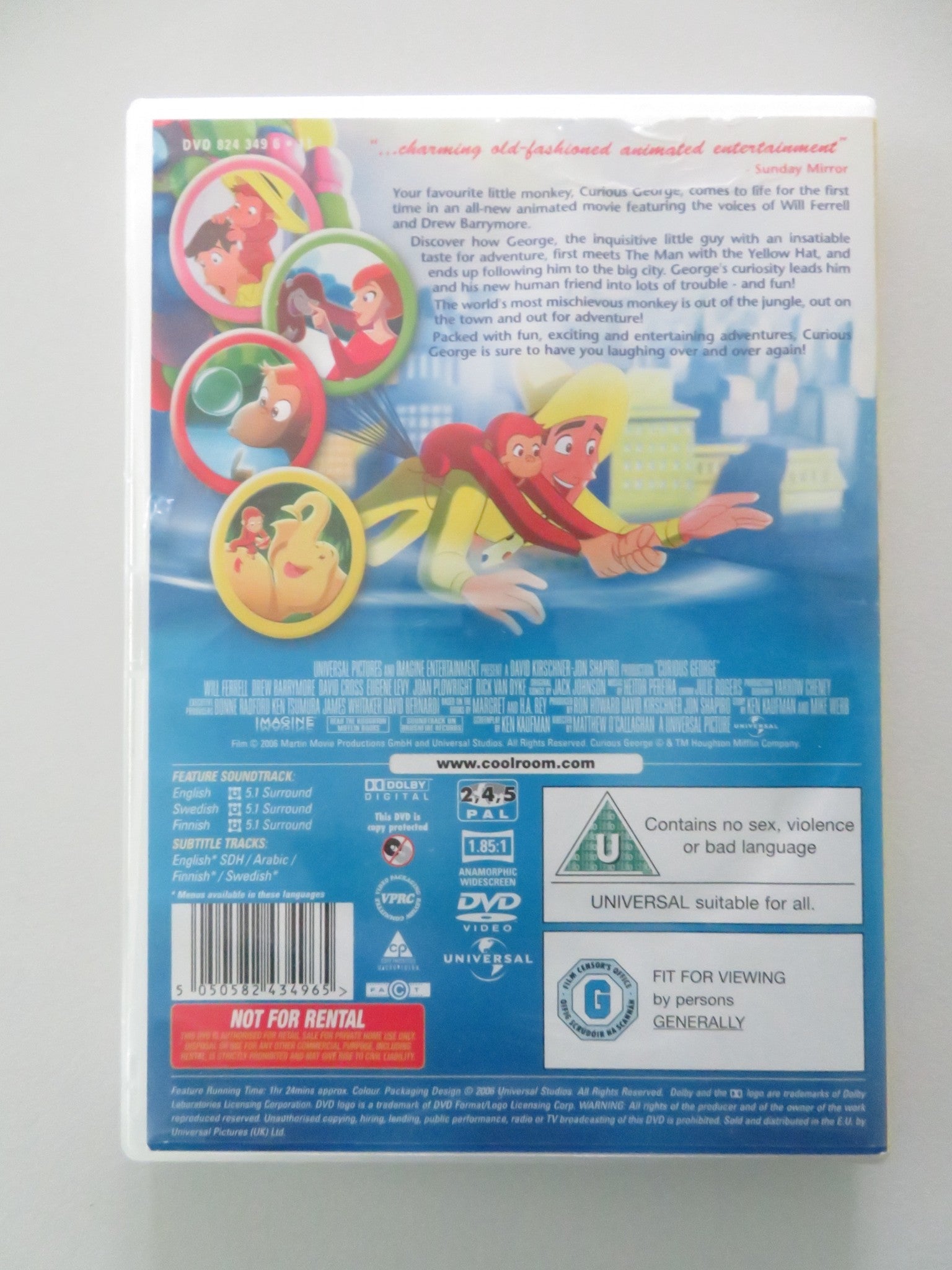 Curious George (DVD) Will Ferrell Drew Barrymore 2006 Region 2, 4, 5 Movie posters
