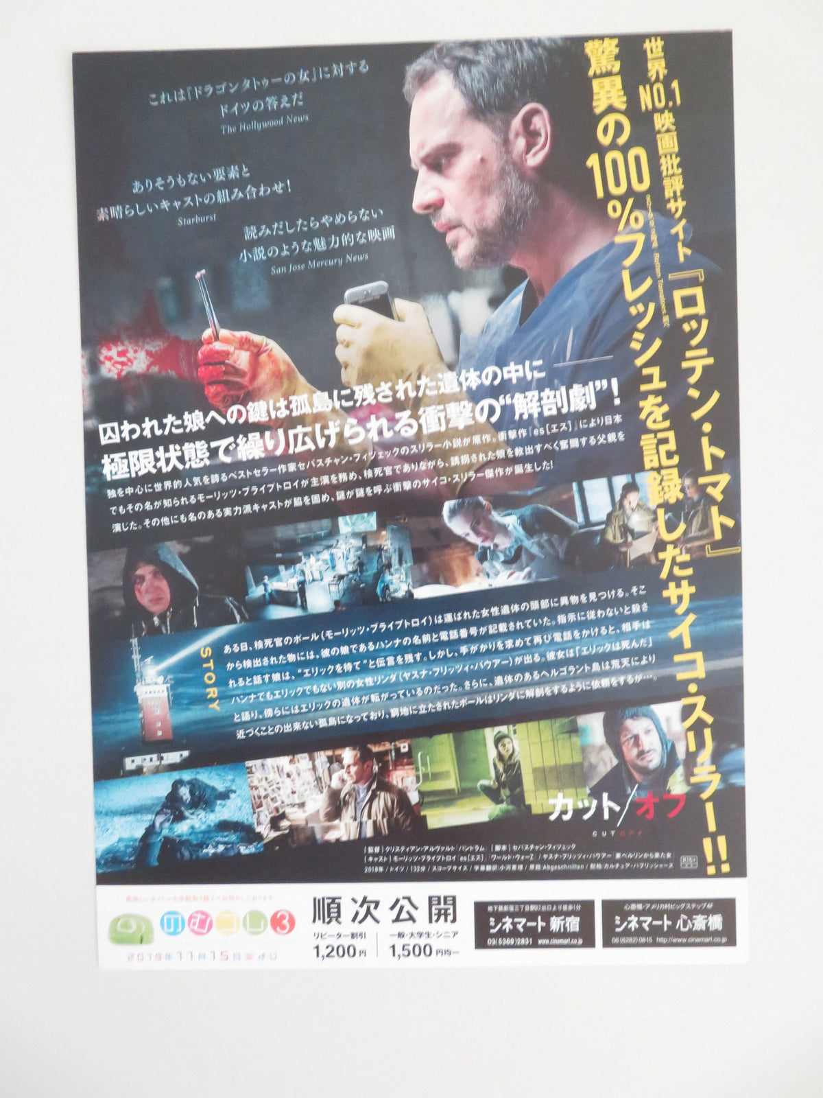Cut Off Japanese Chirashi (B5) Poster Moritz Bleibtreu Jasna Fritzi Bauer 2018 Movie posters