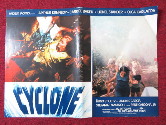 CYCLONE - A ITALIAN FOTOBUSTA POSTER ARTHUR KENNEDY CARROL BAKER 1978 Rendezvous Cinema Movie posters