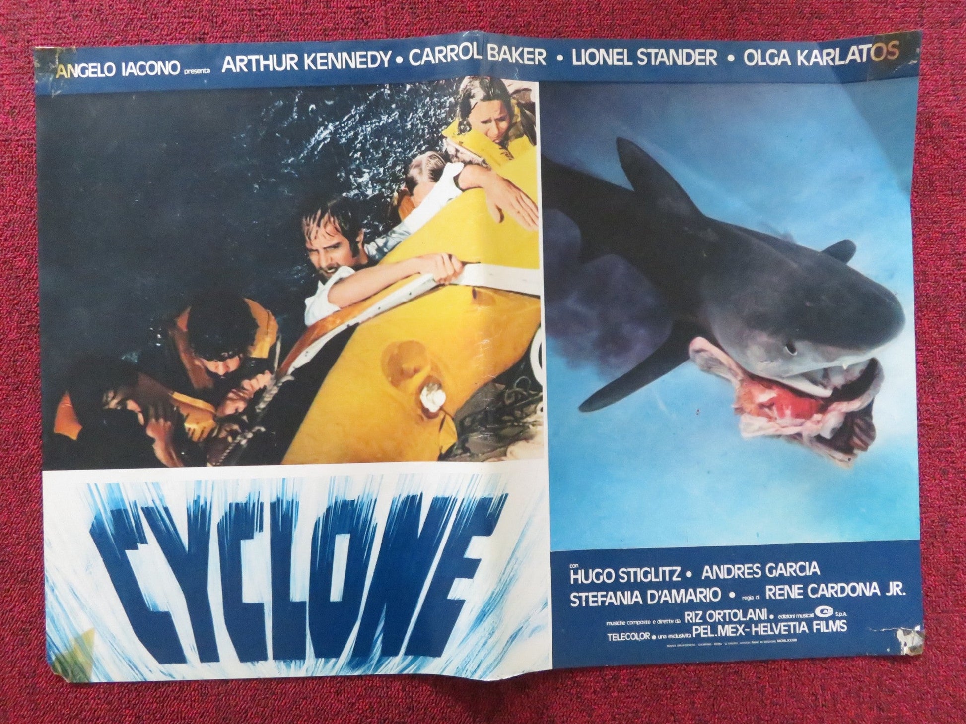 CYCLONE - D ITALIAN FOTOBUSTA POSTER ARTHUR KENNEDY CARROL BAKER 1978 Rendezvous Cinema Movie posters