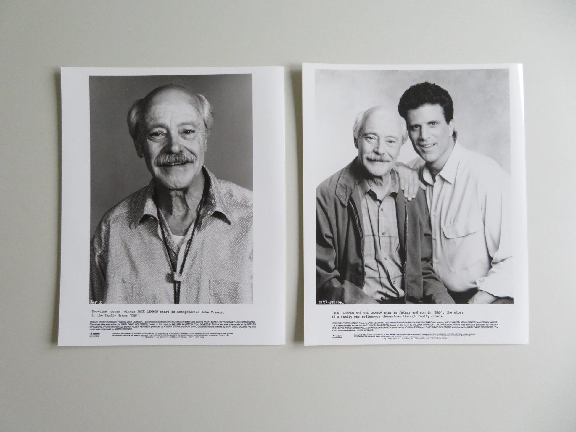 DAD - A MOVIE STILL PHOTO LOT OF 2 JACK LEMMON TED DANSON - Rendezvous Cinema