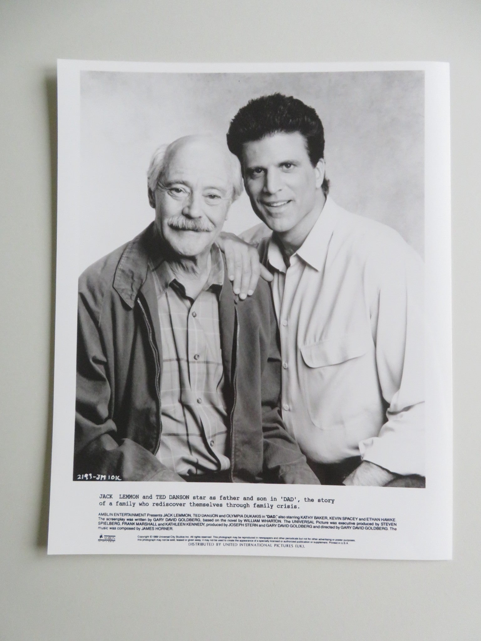 DAD - A MOVIE STILL PHOTO LOT OF 2 JACK LEMMON TED DANSON - Rendezvous Cinema