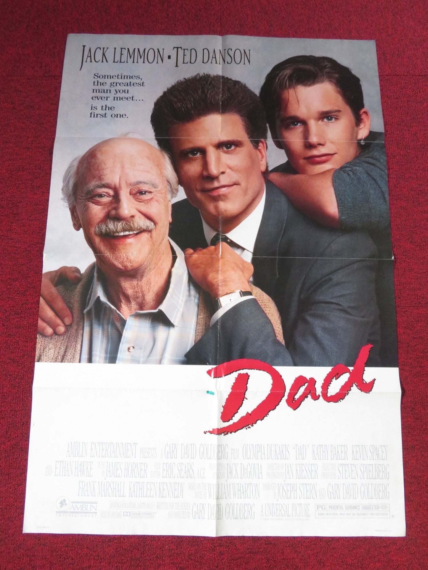 DAD - B FOLDED US ONE SHEET POSTER JACK LEMMON TED DANSON 1989 Rendezvous Cinema Movie posters