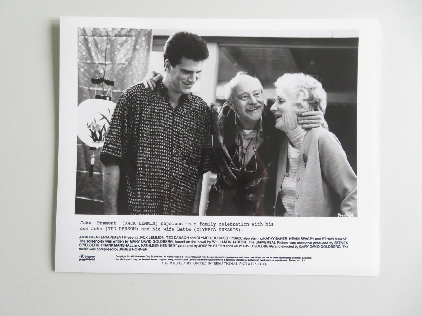 DAD - B MOVIE STILL PHOTO LOT OF 3 JACK LEMMON TED DANSON 1989 Movie posters