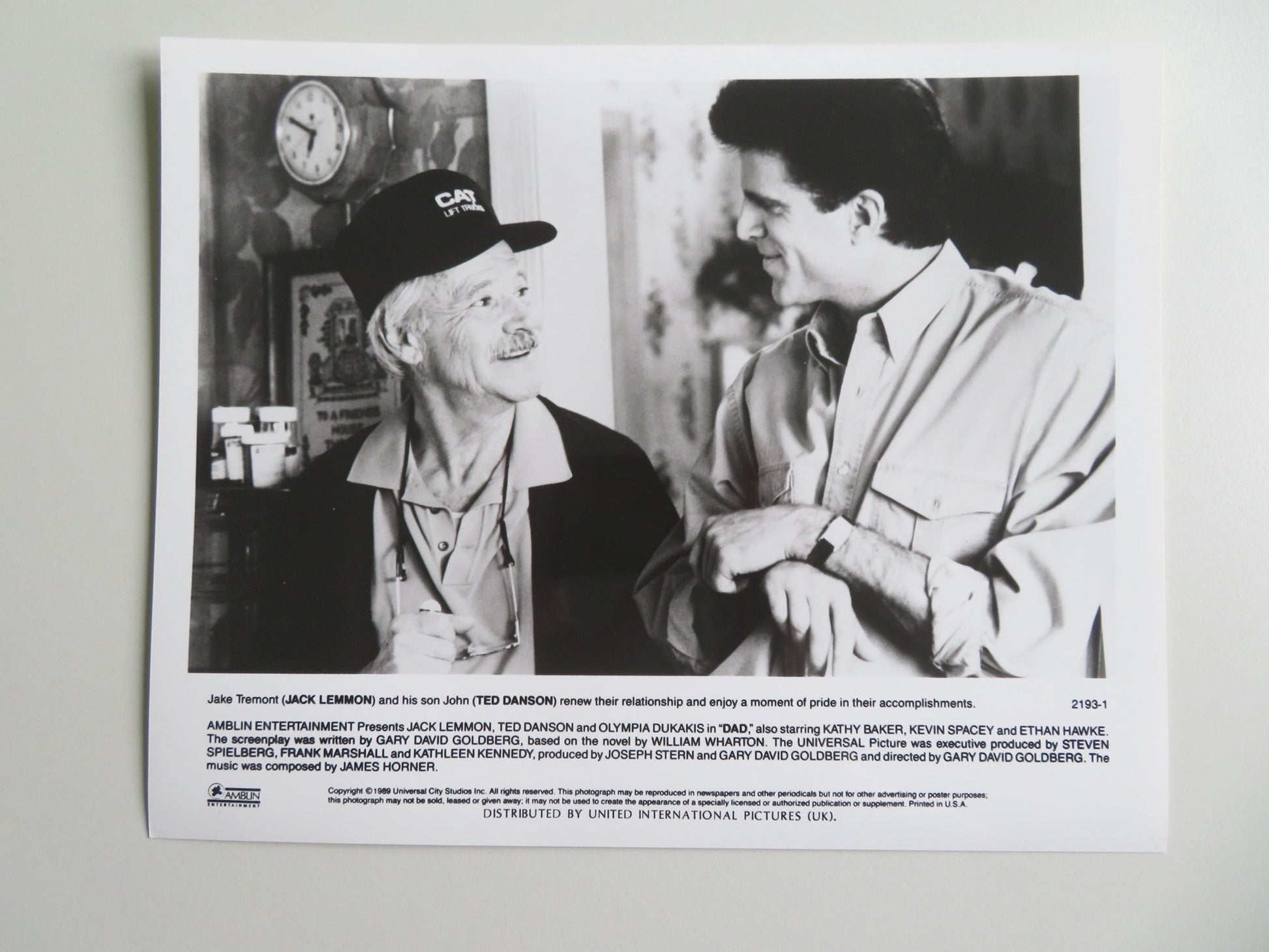 DAD - B MOVIE STILL PHOTO LOT OF 3 JACK LEMMON TED DANSON 1989 Movie posters