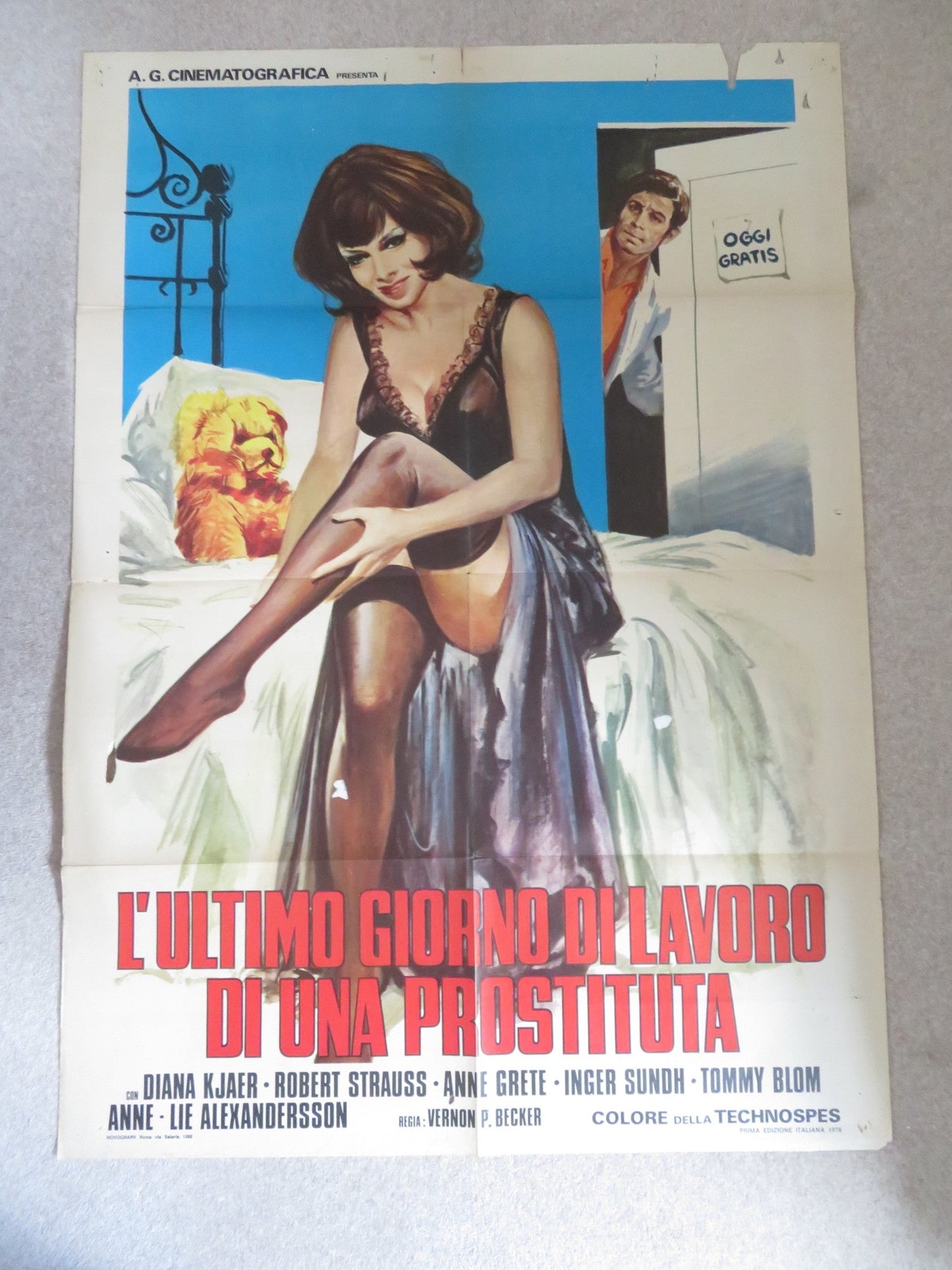 DAGMAR'S HOT PANTS, INC ITALIAN 2 FOGLIO POSTER DIANA KJAER ROBERT STRAUSS 1971 Rendezvous Cinema Movie posters