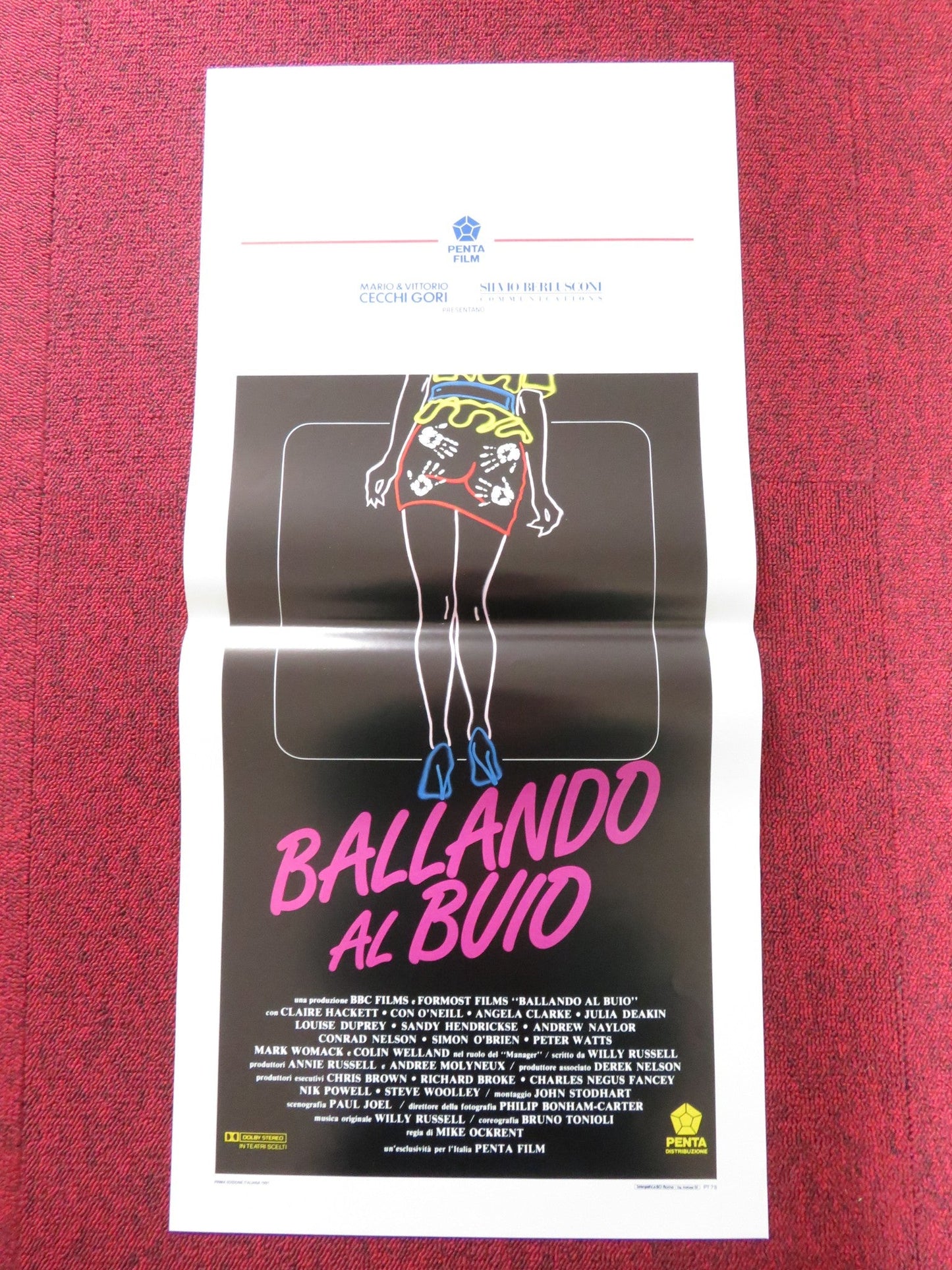 DANCIN' THRU THE DARK ITALIAN LOCANDINA POSTER CLAIRE HACKETT CON O'NEAL 1991 Rendezvous Cinema Movie posters